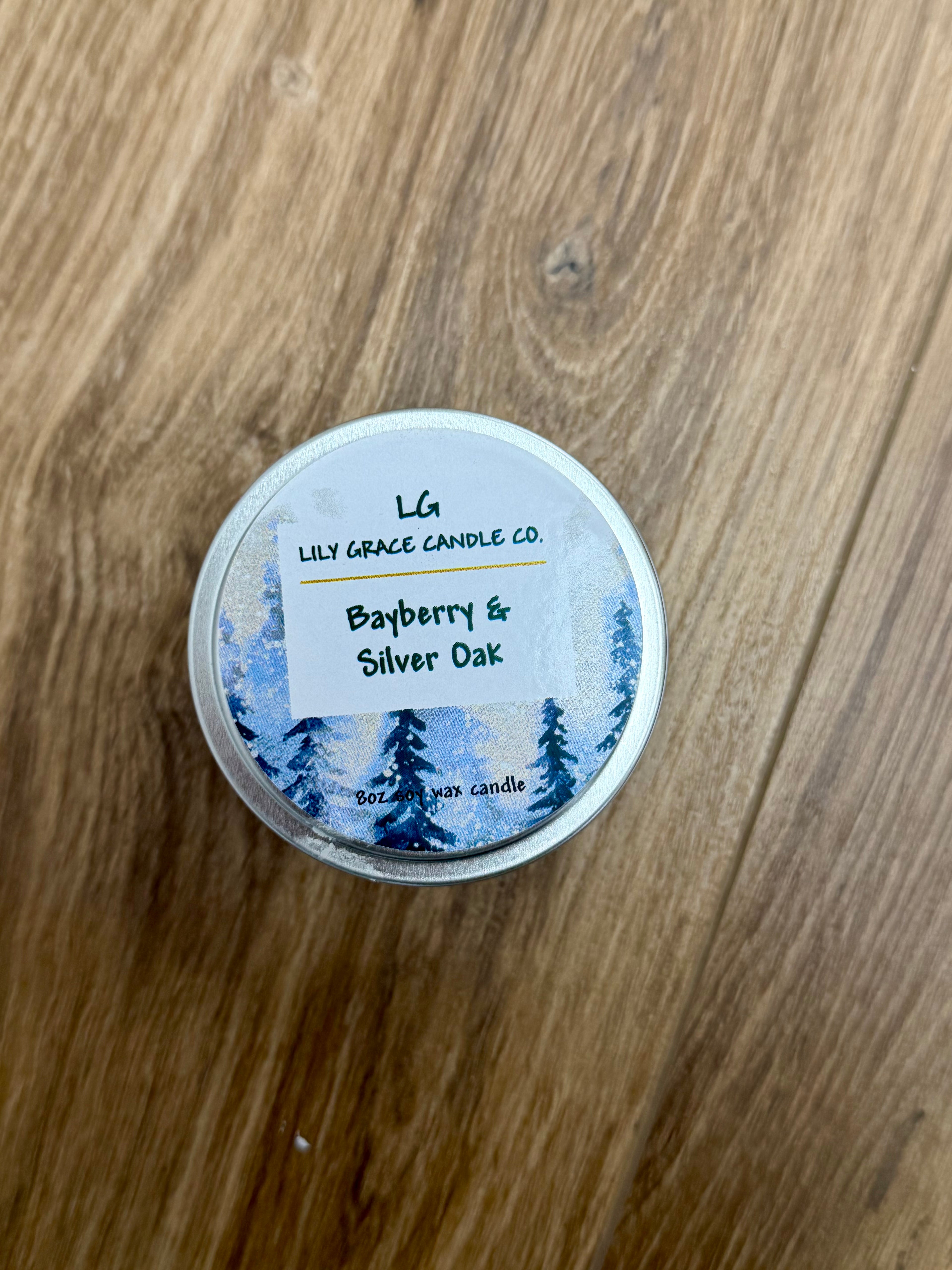 Bayberry & Silver Oak 8oz Soy Candle
