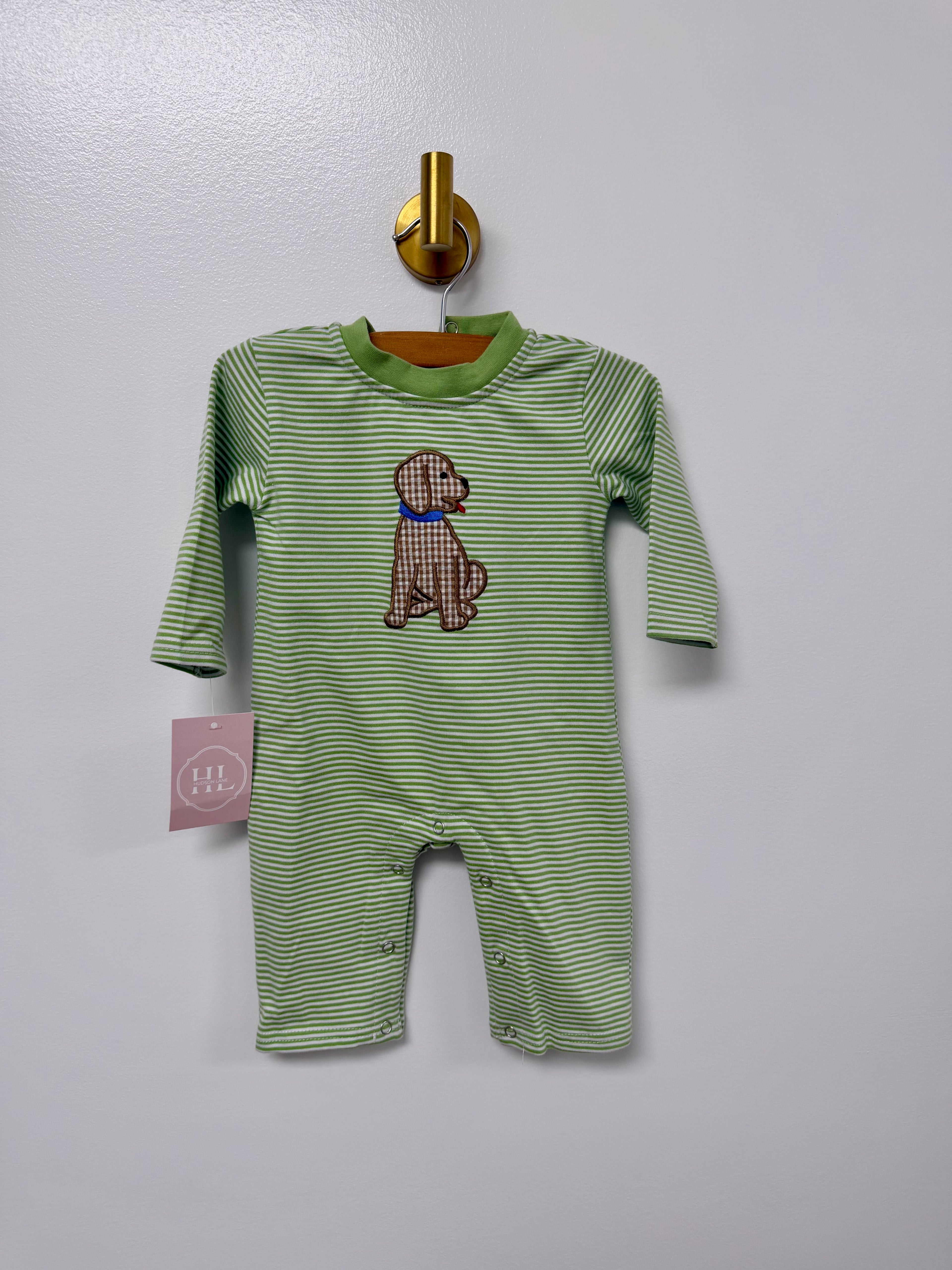 Green Puppy Romper