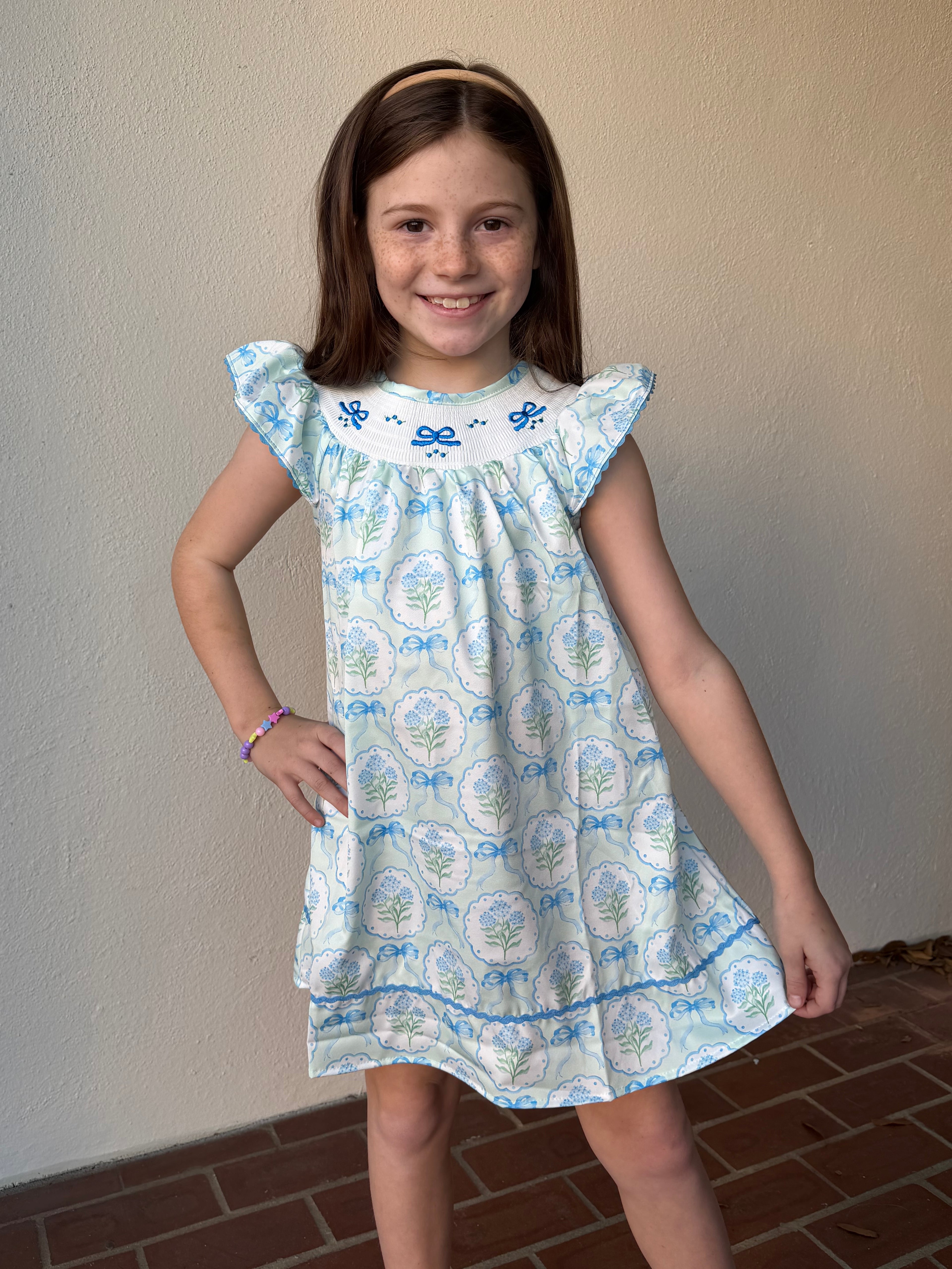 Hydrangea Smocked Dress
