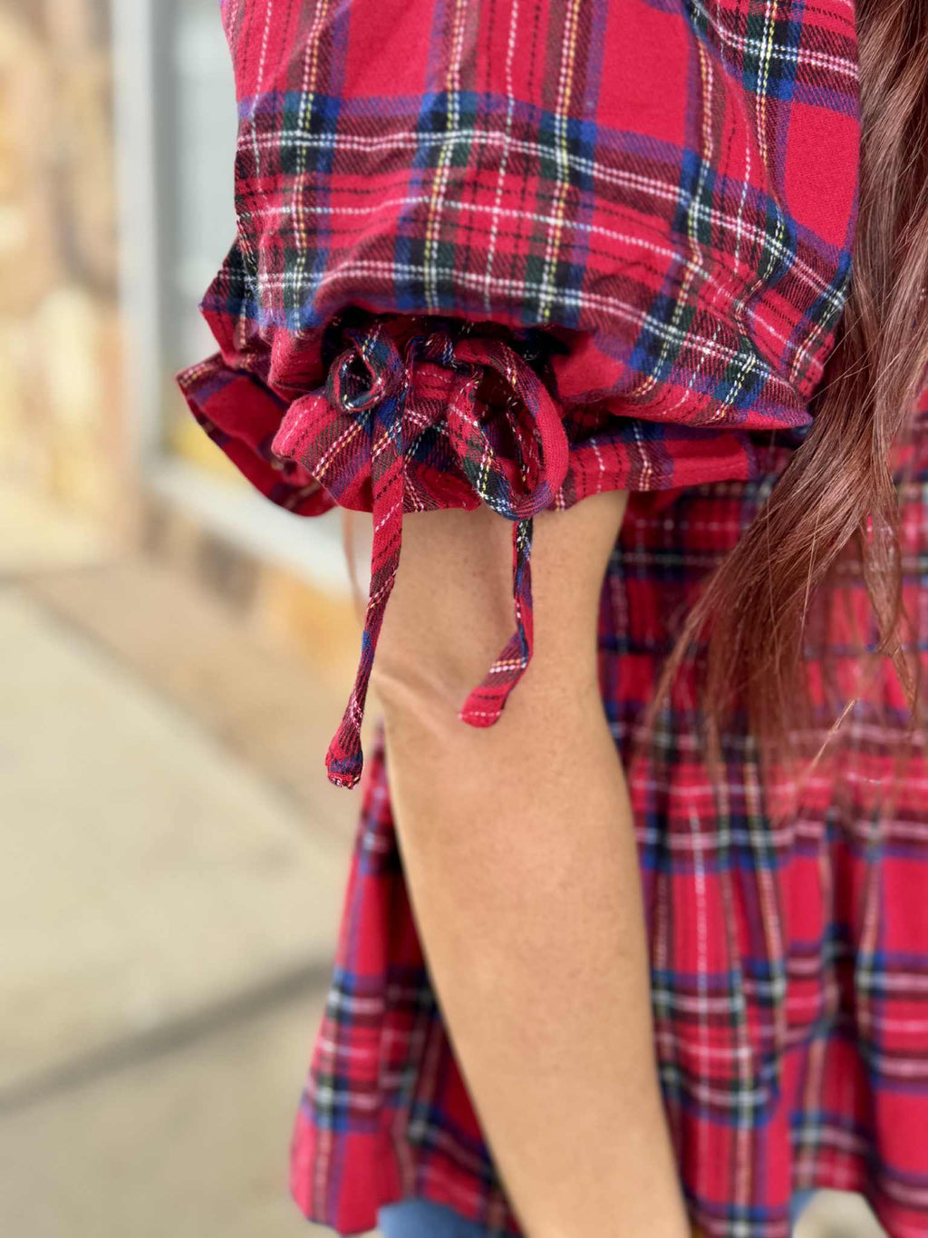 Carlys Christmas Plaid Top