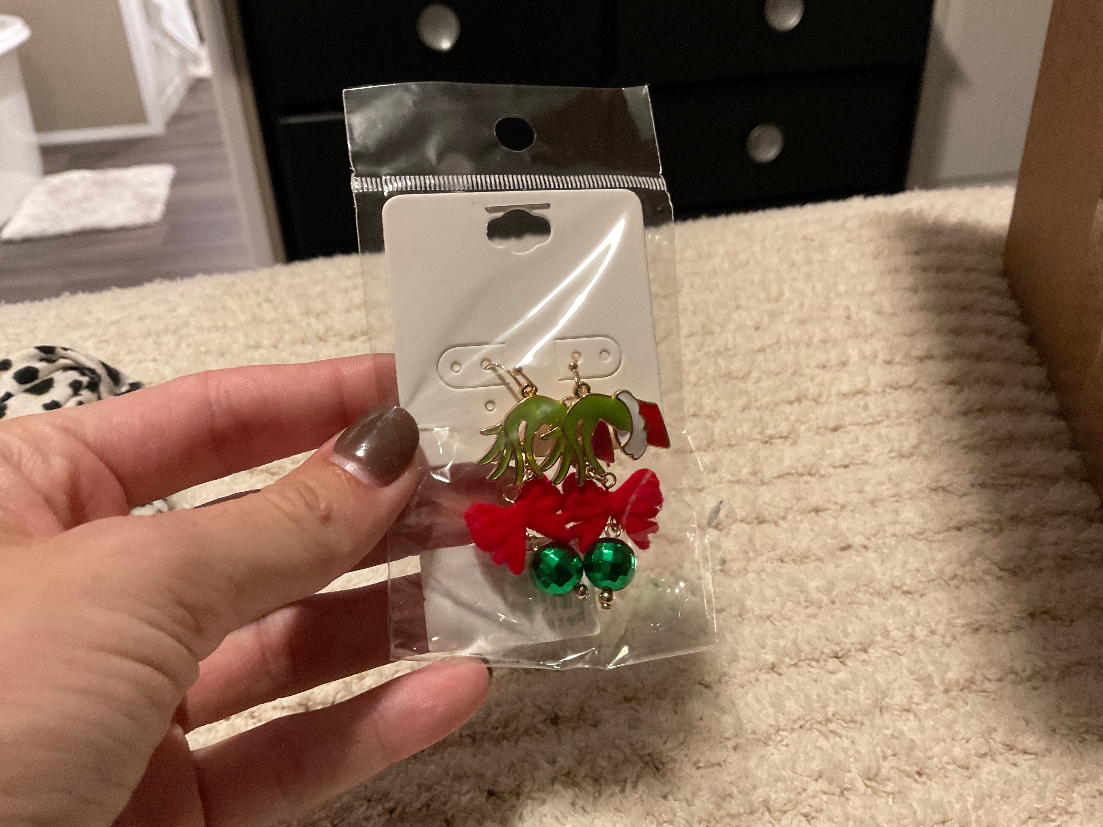 Grinch Jingle Ball Earrings