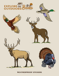Hunting Weatherproof Sticker Sheet