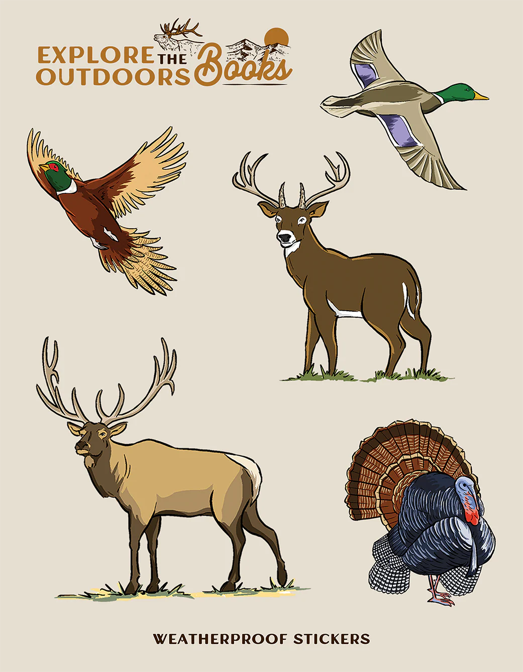 Hunting Weatherproof Sticker Sheet